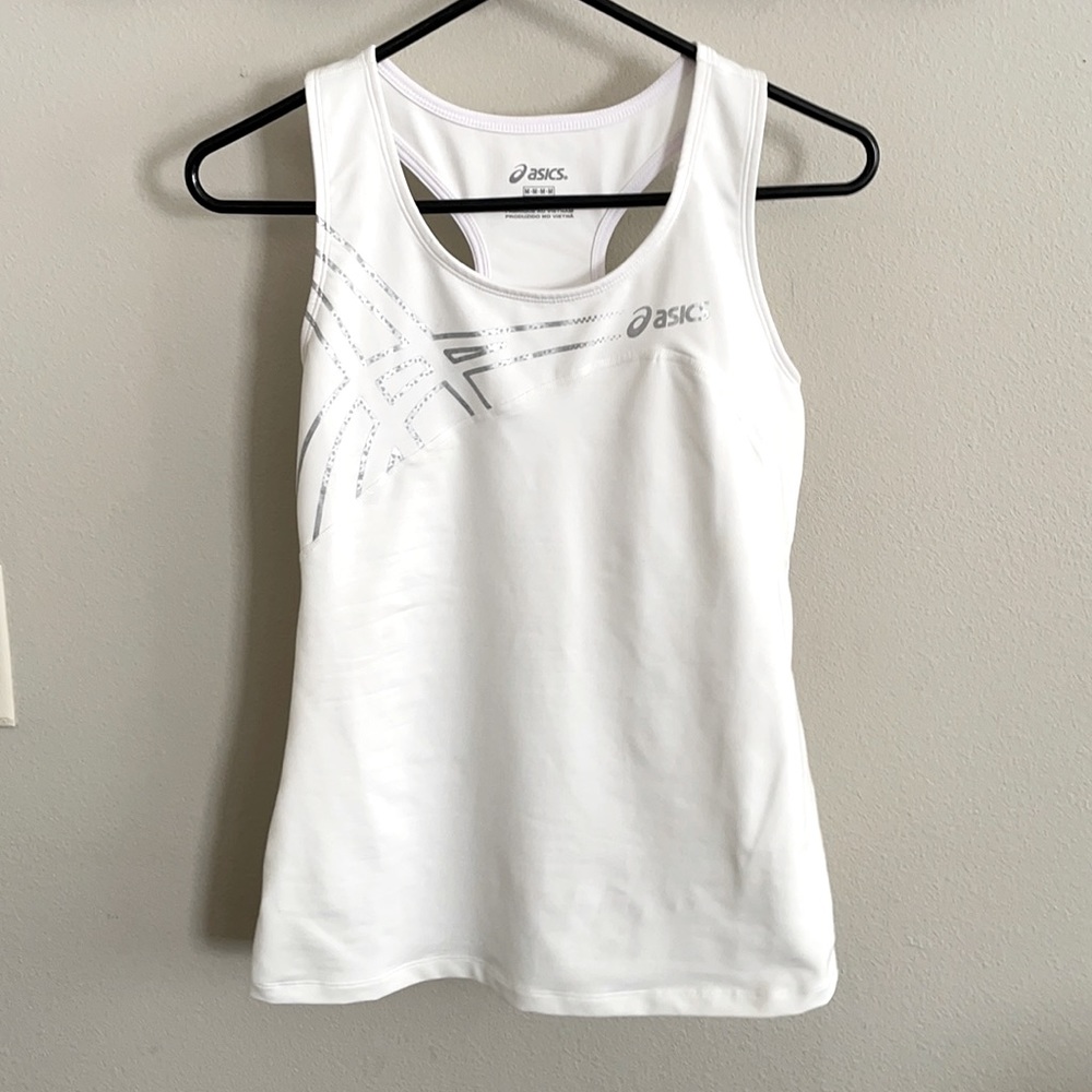 White ASICS athletic tank top!